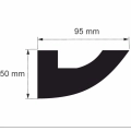12 Meter LED Zierleiste Dekor Stuckleiste für indirekte Beleuchtung OL-11 95x50